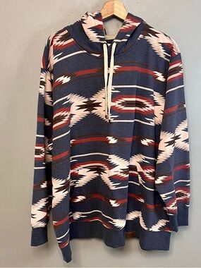 Ariat Men’s Printed Chimayo Hooded Sweatshirt Aztec Western Size XL